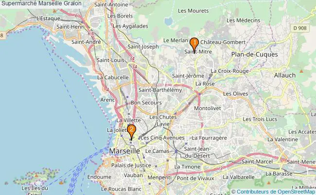 plan Supermarché Marseille Associations supermarché Marseille : 3 associations