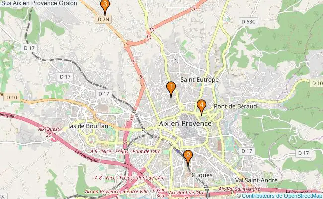 plan Sus Aix en Provence Associations sus Aix en Provence : 4 associations