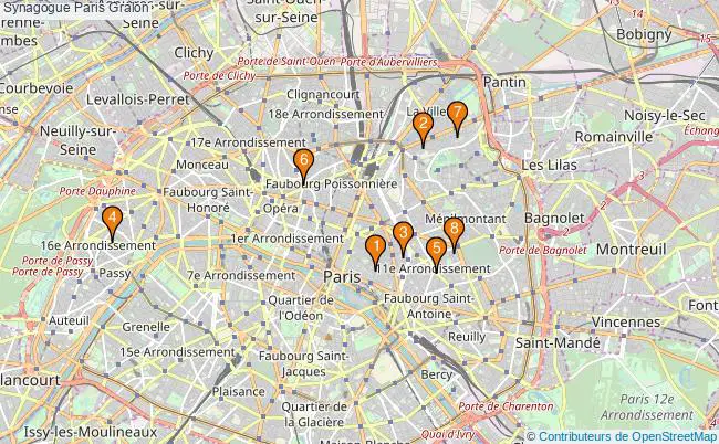 plan Synagogue Paris Associations synagogue Paris : 10 associations