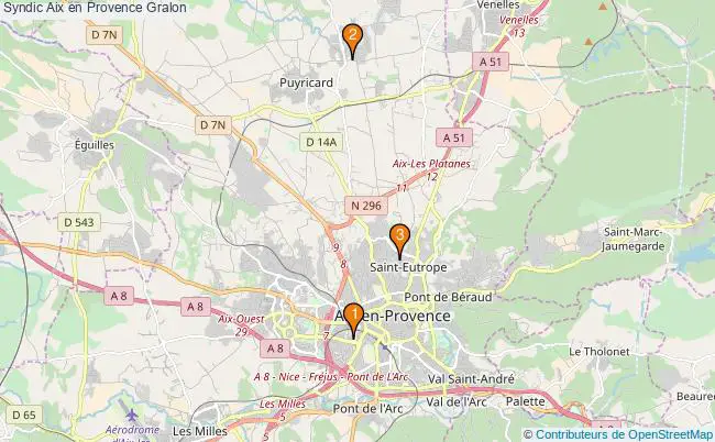 plan Syndic Aix en Provence Associations syndic Aix en Provence : 3 associations