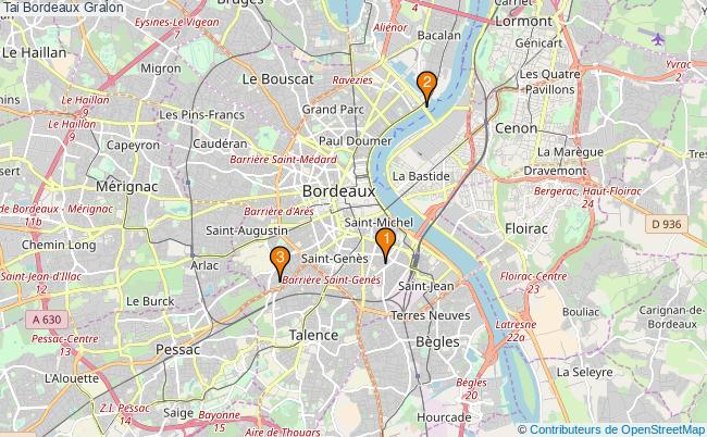 plan Tai Bordeaux Associations Tai Bordeaux : 3 associations