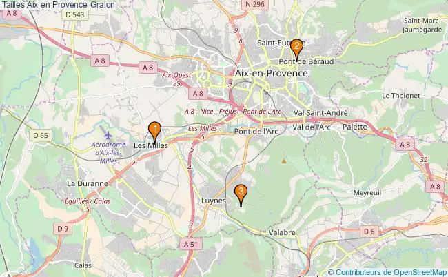 plan Tailles Aix en Provence Associations Tailles Aix en Provence : 3 associations