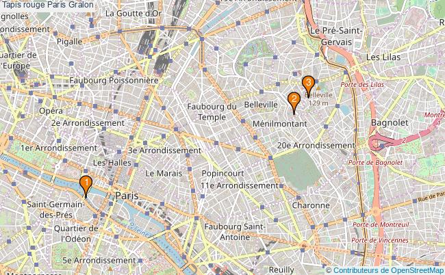 plan Tapis rouge Paris Associations Tapis rouge Paris : 3 associations