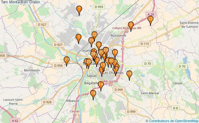 plan Tarn Montauban Associations Tarn Montauban : 52 associations