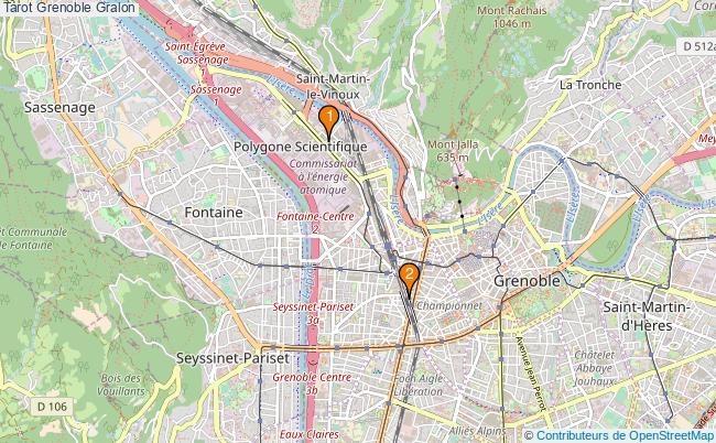 plan Tarot Grenoble Associations Tarot Grenoble : 3 associations