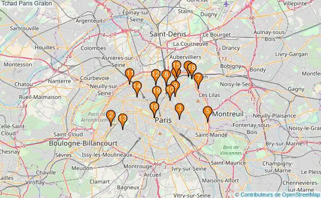 plan Tchad Paris Associations Tchad Paris : 21 associations