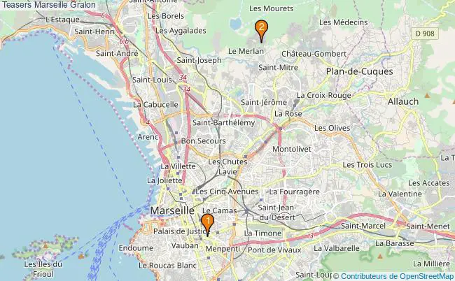 plan Teasers Marseille Associations teasers Marseille : 4 associations