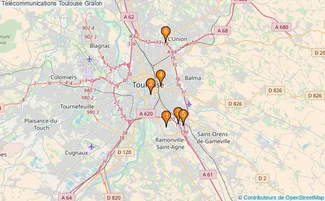 plan Télécommunications Toulouse Associations télécommunications Toulouse : 9 associations