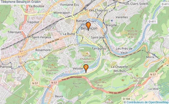 plan Téléphone Besançon Associations téléphone Besançon : 3 associations