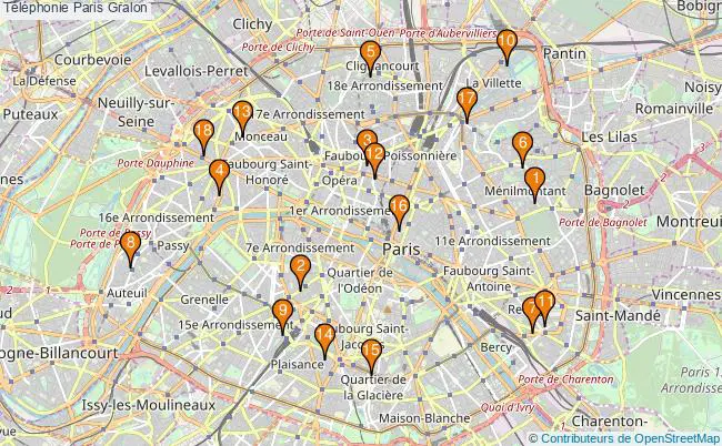 plan Téléphonie Paris Associations téléphonie Paris : 21 associations