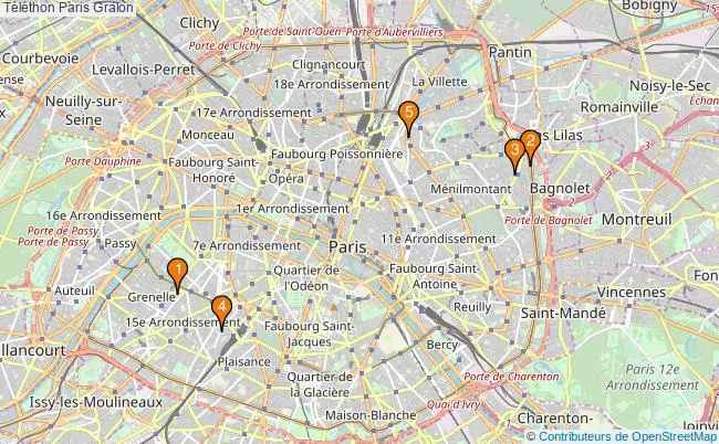 plan Téléthon Paris Associations Téléthon Paris : 4 associations