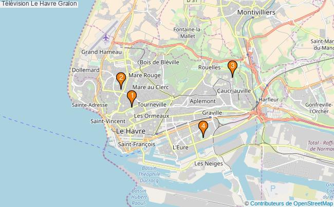 plan Télévision Le Havre Associations télévision Le Havre : 4 associations