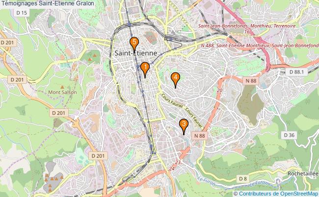 plan Témoignages Saint-Etienne Associations Témoignages Saint-Etienne : 5 associations