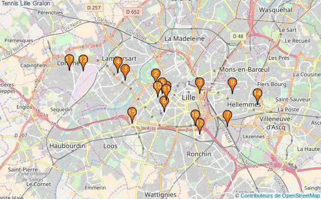 plan Tennis Lille Associations tennis Lille : 20 associations