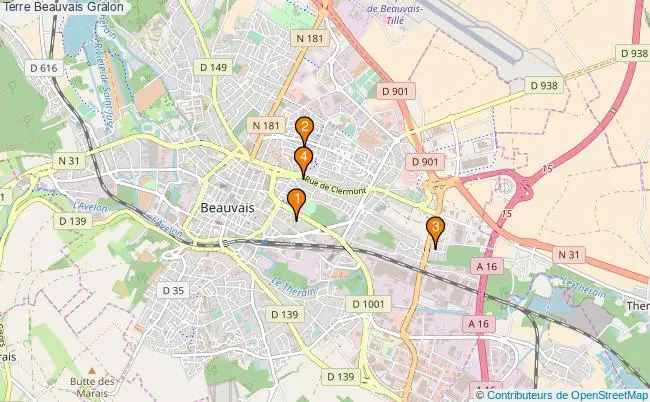 plan Terre Beauvais Associations Terre Beauvais : 4 associations