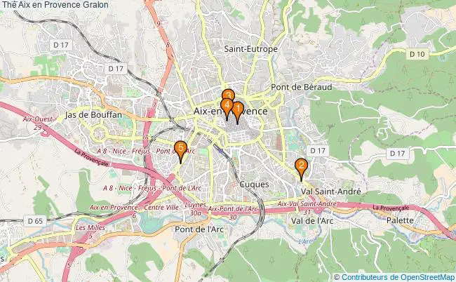 plan Thé Aix en Provence Associations thé Aix en Provence : 5 associations