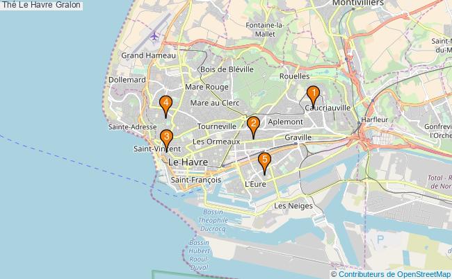 plan Thé Le Havre Associations thé Le Havre : 6 associations