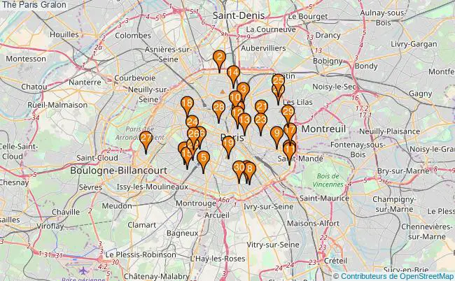 plan Thé Paris Associations thé Paris : 112 associations