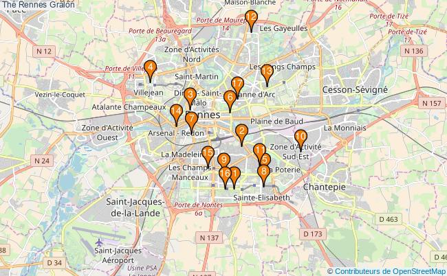 plan Thé Rennes Associations thé Rennes : 17 associations