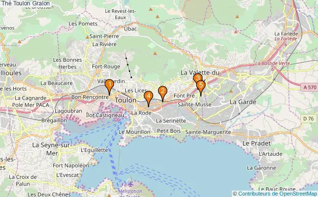 plan Thé Toulon Associations thé Toulon : 6 associations
