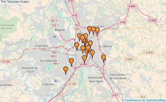 plan Thé Toulouse Associations thé Toulouse : 21 associations