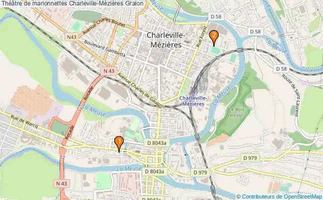 plan Théâtre de marionnettes Charleville-Mézières Associations théâtre de marionnettes Charleville-Mézières : 2 associations