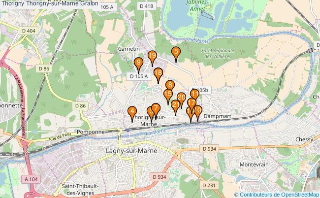 plan Thorigny Thorigny-sur-Marne Associations Thorigny Thorigny-sur-Marne : 24 associations