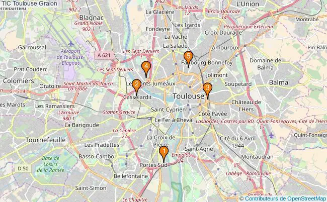 plan TIC Toulouse Associations TIC Toulouse : 5 associations