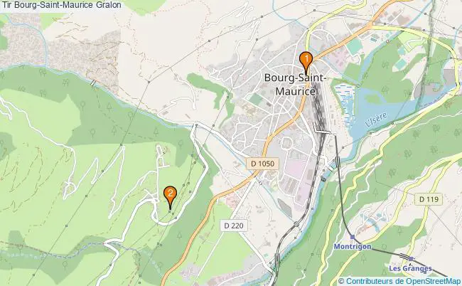 plan Tir Bourg-Saint-Maurice Associations Tir Bourg-Saint-Maurice : 3 associations
