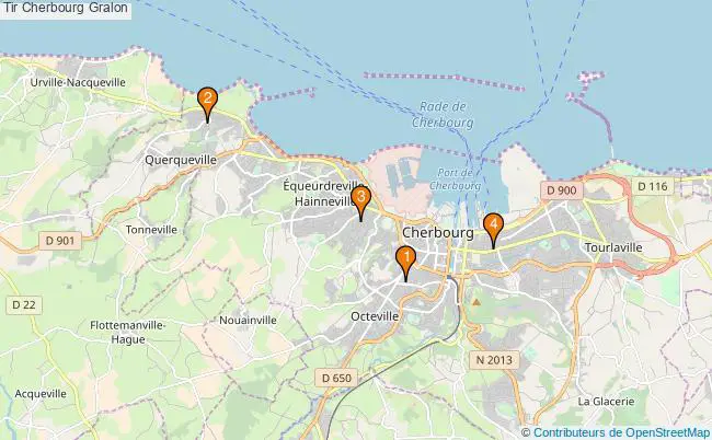 plan Tir Cherbourg Associations Tir Cherbourg : 4 associations
