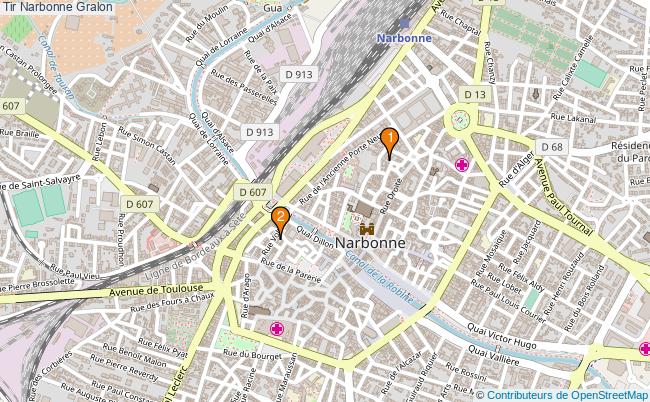 plan Tir Narbonne Associations Tir Narbonne : 3 associations