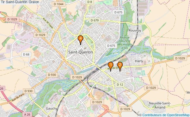 plan Tir Saint-Quentin Associations Tir Saint-Quentin : 4 associations