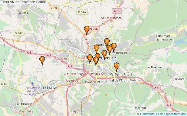 plan Tissu Aix en Provence Associations tissu Aix en Provence : 10 associations
