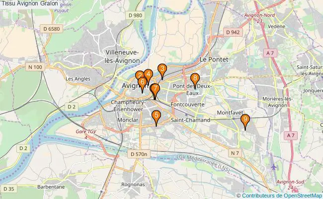 plan Tissu Avignon Associations tissu Avignon : 9 associations