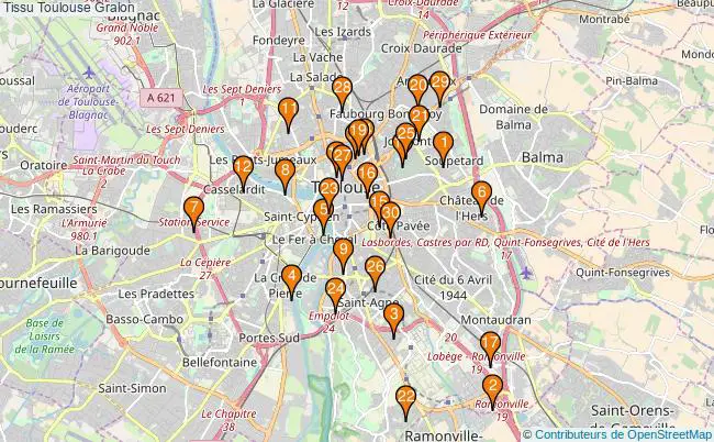 plan Tissu Toulouse Associations tissu Toulouse : 40 associations
