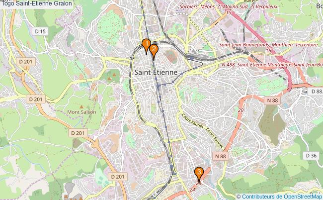 plan Togo Saint-Etienne Associations Togo Saint-Etienne : 4 associations