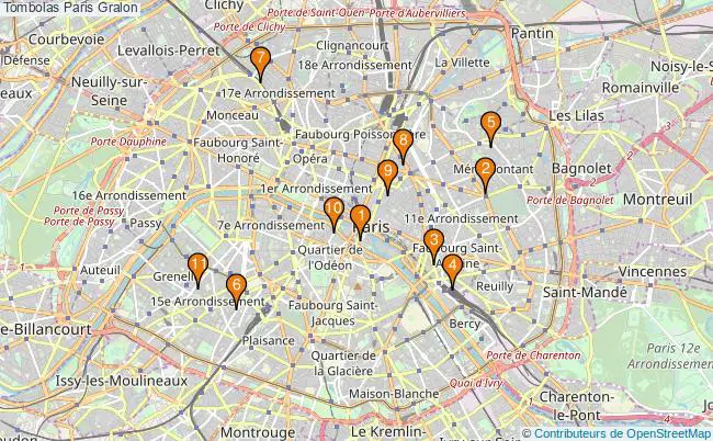 plan Tombolas Paris Associations tombolas Paris : 16 associations