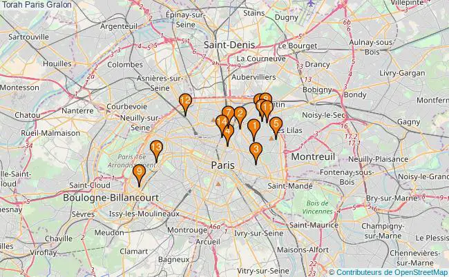 plan Torah Paris Associations Torah Paris : 21 associations