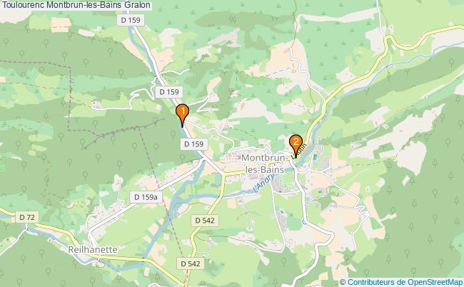 plan Toulourenc Montbrun-les-Bains Associations Toulourenc Montbrun-les-Bains : 2 associations