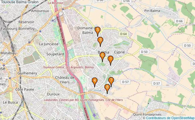 plan Toulouse Balma Associations Toulouse Balma : 11 associations