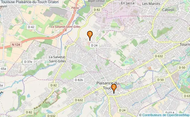 plan Toulouse Plaisance-du-Touch Associations Toulouse Plaisance-du-Touch : 3 associations