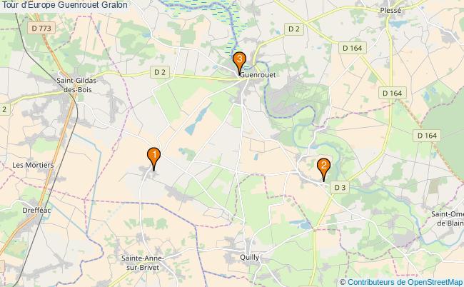 plan Tour d'Europe Guenrouet Associations Tour d'Europe Guenrouet : 3 associations