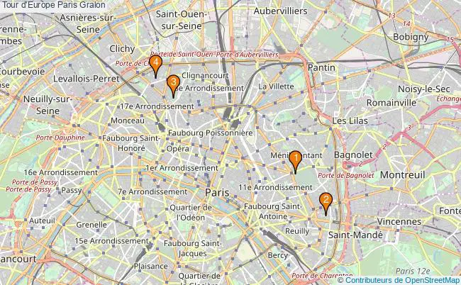 plan Tour d'Europe Paris Associations Tour d'Europe Paris : 5 associations