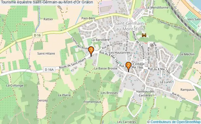 plan Tourisme équestre Saint-Germain-au-Mont-d'Or Associations Tourisme équestre Saint-Germain-au-Mont-d'Or : 3 associations