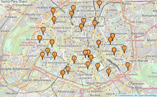 plan Tournoi Paris Associations Tournoi Paris : 49 associations