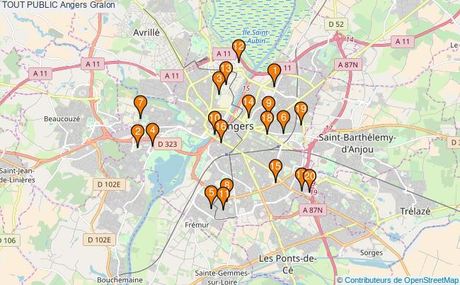 plan TOUT PUBLIC Angers Associations TOUT PUBLIC Angers : 20 associations