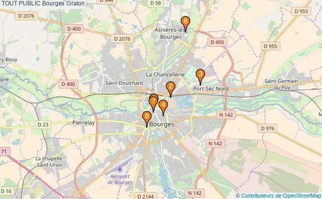 plan TOUT PUBLIC Bourges Associations TOUT PUBLIC Bourges : 9 associations