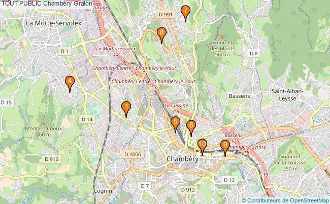 plan TOUT PUBLIC Chambéry Associations TOUT PUBLIC Chambéry : 11 associations