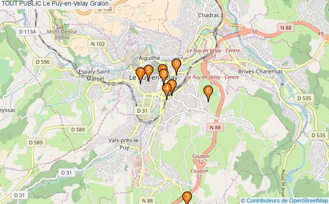 plan TOUT PUBLIC Le Puy-en-Velay Associations TOUT PUBLIC Le Puy-en-Velay : 5 associations