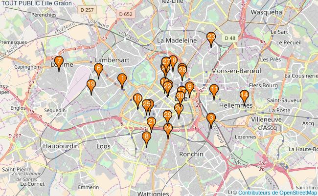 plan TOUT PUBLIC Lille Associations TOUT PUBLIC Lille : 57 associations